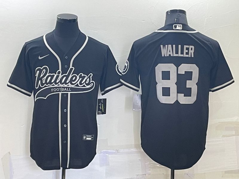 Men Oakland Raiders 83 Waller Black 2022 Nike Co branded NFL Jersey